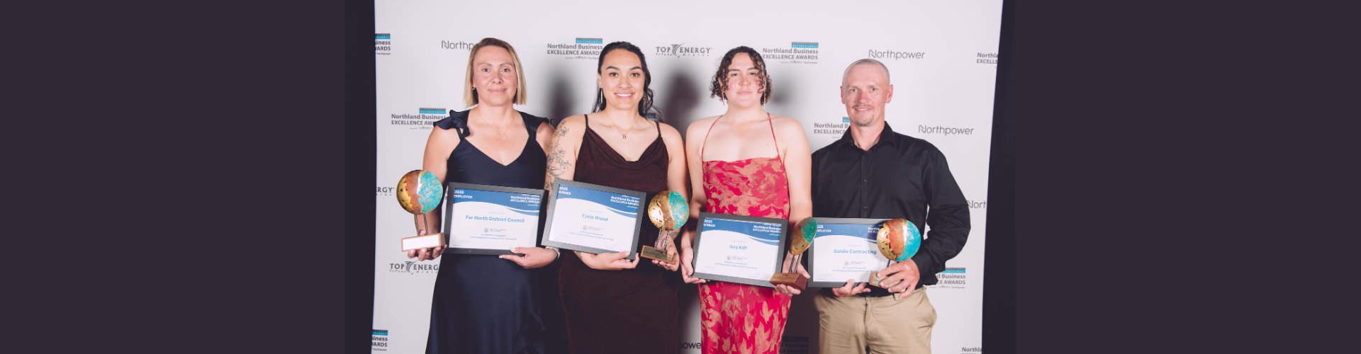 Tanya Proctor & Tyela Wood (FNDC) & Izzy Kiff & Jason Goldie (Goldie Contracting)